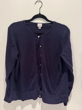 a new day Navy Blue Button-Front Cardigan Sweater Size XL